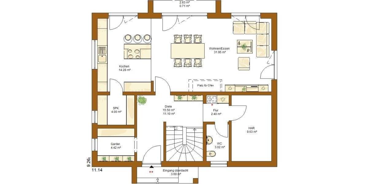 Einfamilienhaus Laberweinting Haimelkofen - 5 Zimmer, 168 m&sup2;, 619.900&euro; | Angebot:25738487