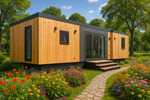 Sofort verfügbares Fertighaus Mobilheim Tinyhaus Tinyhouse mit PV-Vorrichtung I 50m² I 1 SchlafZimmer