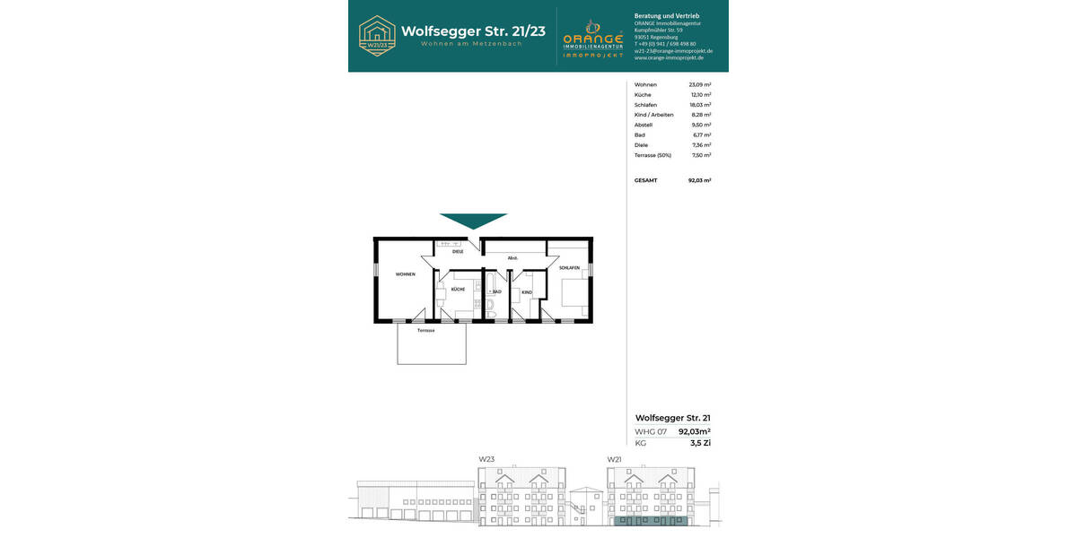 Etagenwohnung Lappersdorf Oppersdorf - 3 Zimmer, 92 m&sup2;, 369.000&euro; | Angebot:25968763
