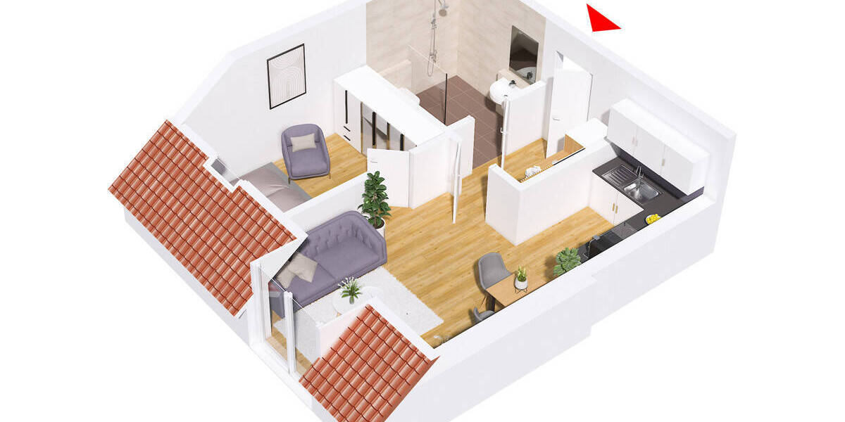 Etagenwohnung Wörth a.d. Donau Oberachdorf - 2 Zimmer, 38 m&sup2;, 236.900&euro; | Angebot:23880871