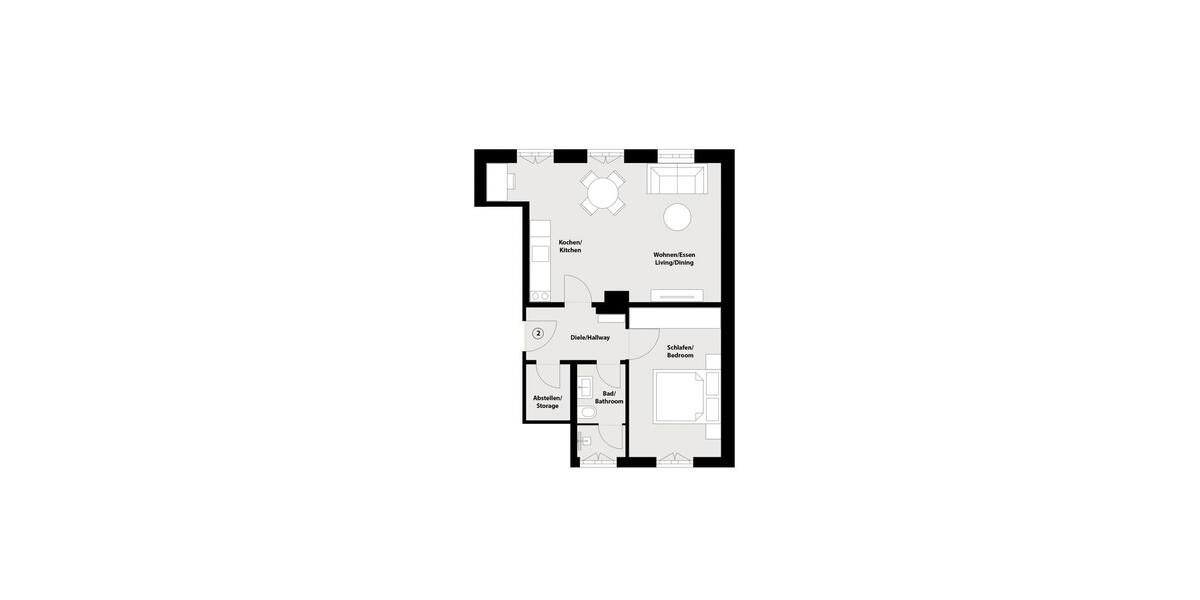 WE2 | Luxus-möblierte 2-Zimmer-Wohnung in der Altstadt. - Ab 1 Monat zu mieten. Frei ab 01.03.26! 2 zimmer