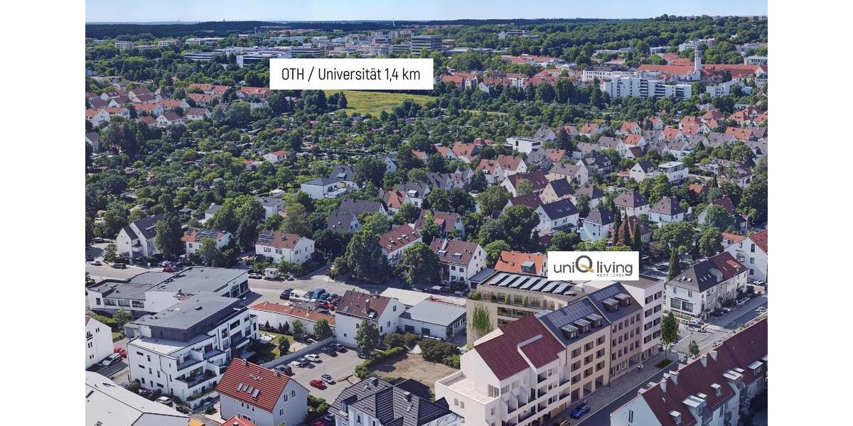 Etagenwohnung Regensburg Ganghofersiedlung - 1 Zimmer, 25 m&sup2;, 610&euro; | Angebot:27612598