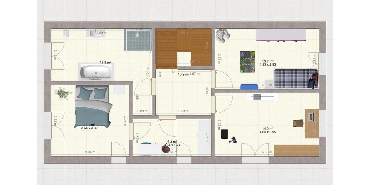 Doppelhaushälfte Aufhausen - 4 Zimmer, 135 m&sup2;, 1.350&euro; | Angebot:26193645