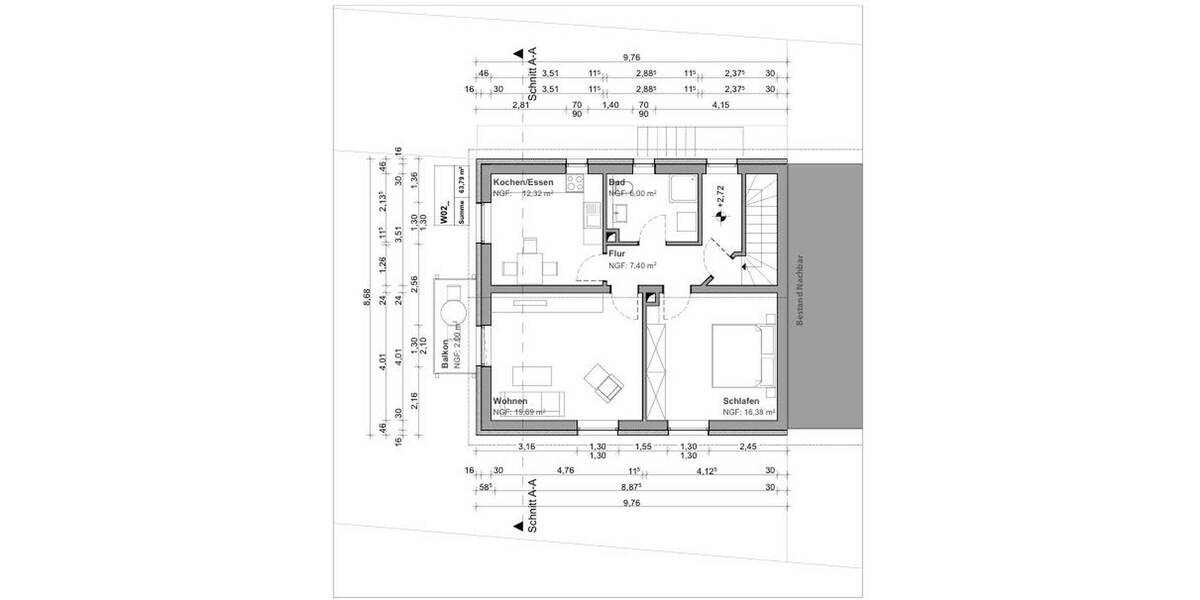 Doppelhaushälfte Fußenberg/Wenzenbach Fußenberg - 6 Zimmer, 124 m&sup2;, 619.000&euro; | Angebot:26116042