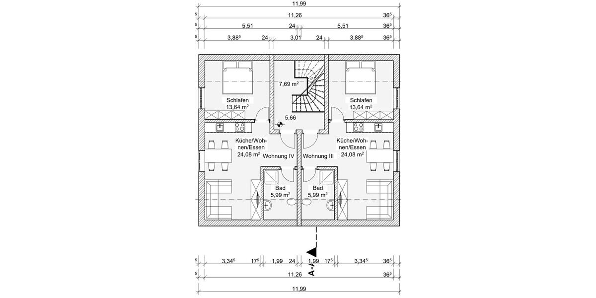 Dachgeschoßwohnung Mallersdorf-Pfaffenberg Pfaffenberg - 2.5 Zimmer, 43 m&sup2;, 595&euro; | Angebot:26022277