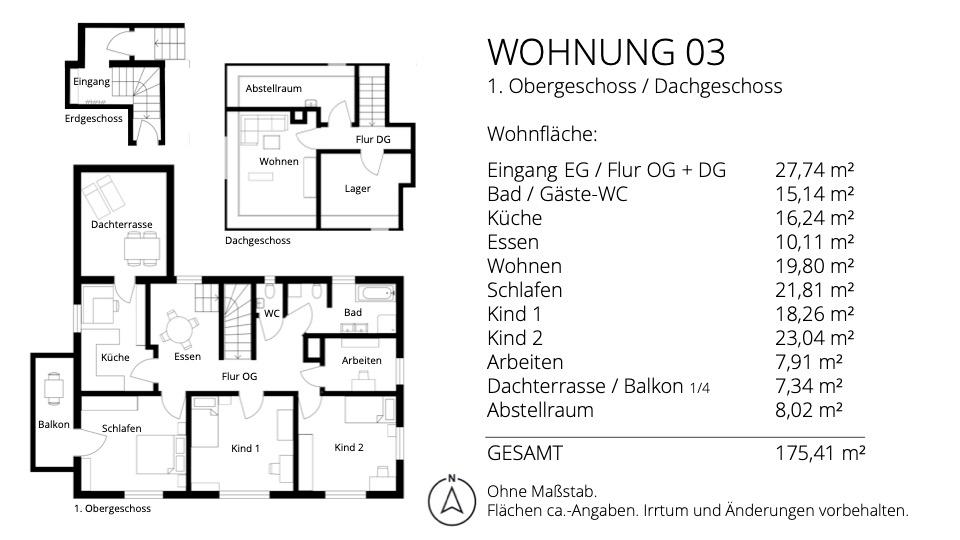 Etagenwohnung Abensberg - 5 Zimmer, 175 m&sup2;, 1.200&euro; | Angebot:26522843