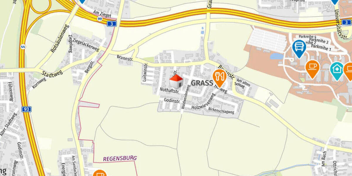 Etagenwohnung Regensburg Oberisling-Graß - 2 Zimmer, 54 m&sup2;, 229.000&euro; | Angebot:26176341