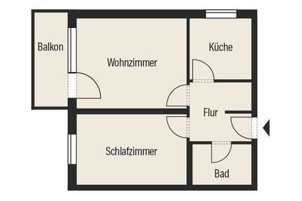 Wohnung Regensburg Das Dörnberg - 2 Zimmer, 50 m&sup2;, 520&euro; | Angebot:25819942