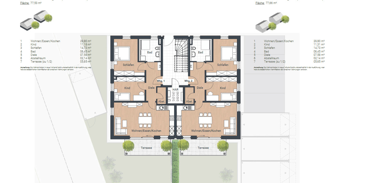 Etagenwohnung Teublitz - 3 Zimmer, 77 m&sup2;, 379.500&euro; | Angebot:26875179