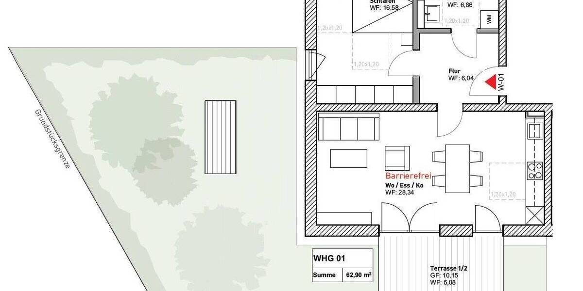 Etagenwohnung Regensburg Konradsiedlung-Wutzlhofen - 2 Zimmer, 62 m&sup2;, 477.400&euro; | Angebot:25745206