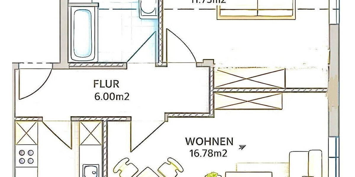 Etagenwohnung Regensburg Steinweg - 2 Zimmer, 45 m&sup2;, 192.000&euro; | Angebot:26160478