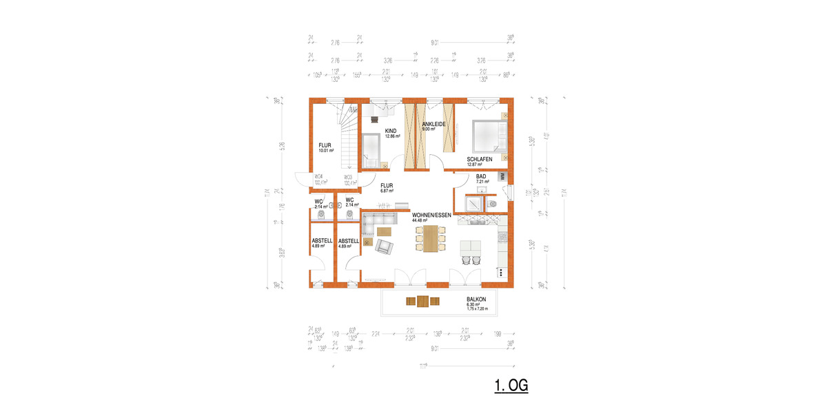 Etagenwohnung Langquaid - 4 Zimmer, 102 m&sup2;, 465.000&euro; | Angebot:26686051