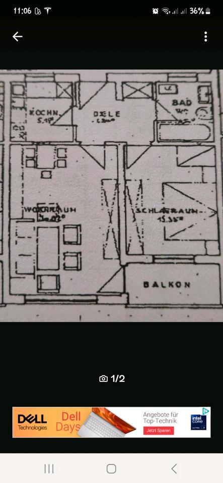 Wohnung 2 Zimmer Küche Bad in Schwandorf