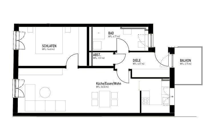 Etagenwohnung Kelheim - 1 Zimmer, 66 m&sup2;, 730&euro; | Angebot:26252376