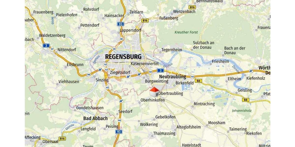 Etagenwohnung Obertraubling - 3 Zimmer, 73 m&sup2;, 269.000&euro; | Angebot:25704944