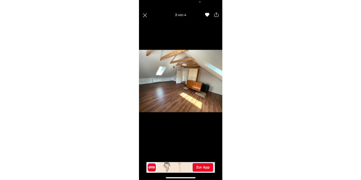 Dachgeschoßwohnung Regensburg Ganghofersiedlung - 2 Zimmer, 80 m&sup2;, 950&euro; | Angebot:26340122