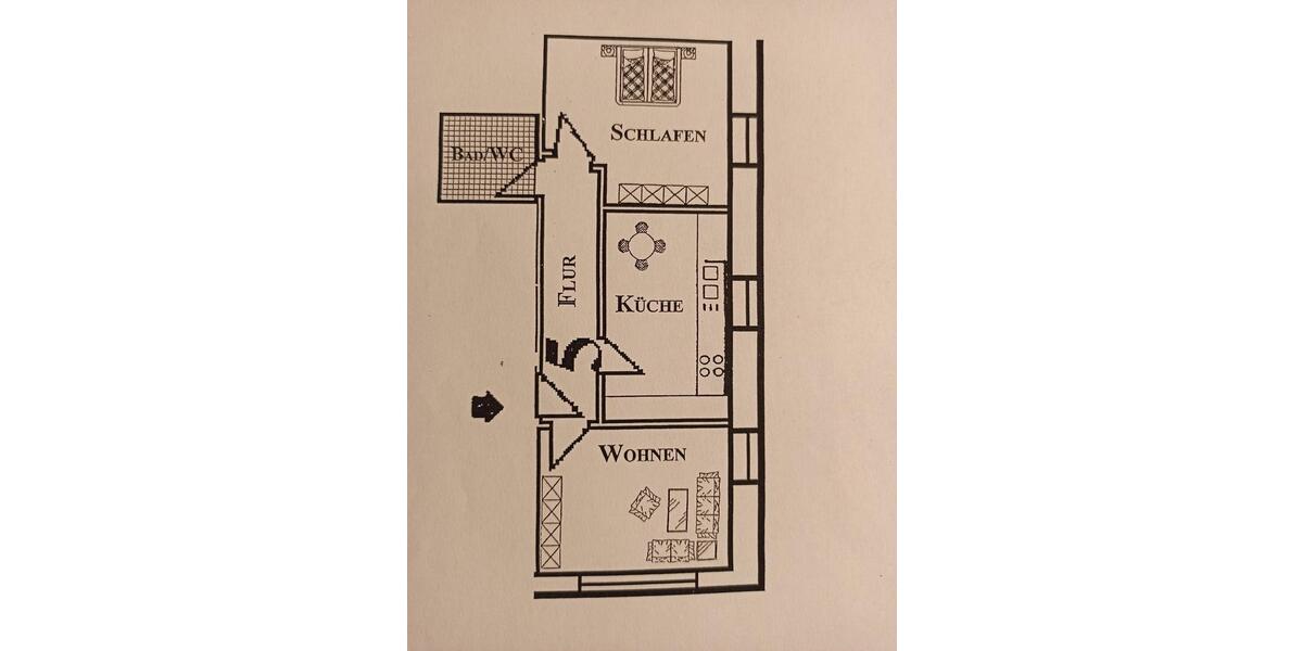 Erdgeschoßwohnung Reichenbach - 2 Zimmer, 60 m&sup2;, 480&euro; | Angebot:26021032
