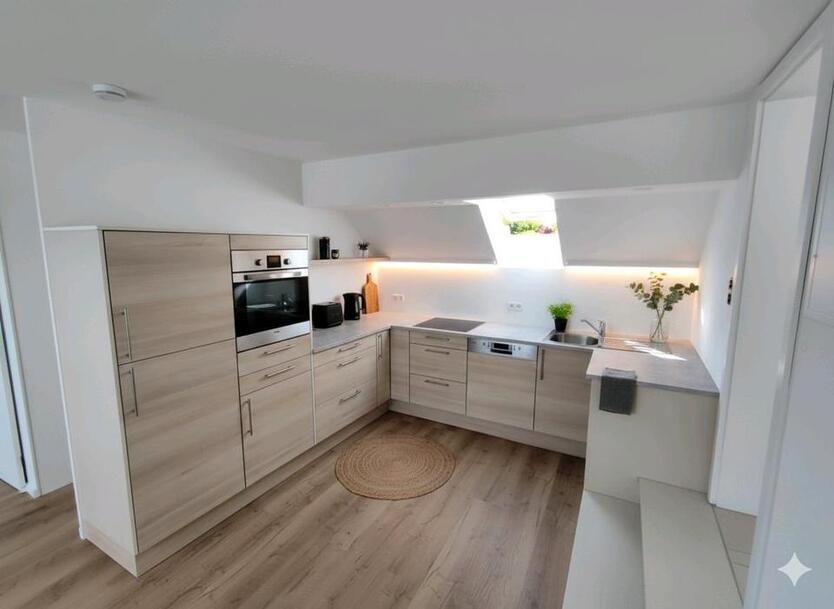 Moderne, möblierte 2-Zimmer-DG-Wohnung mit Klimaanlage in Kürn