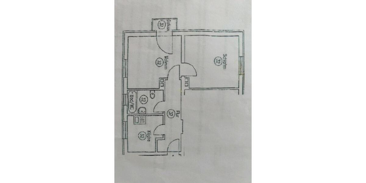 Etagenwohnung Regensburg Ganghofersiedlung - 2 Zimmer, 46 m&sup2;, 265.000&euro; | Angebot:26795890