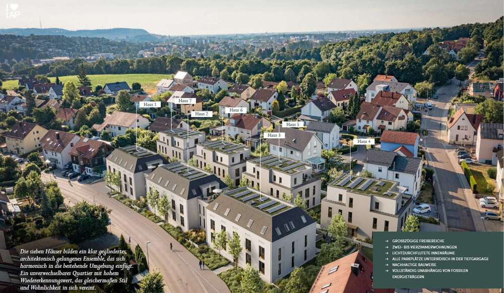 Etagenwohnung Lappersdorf - 3 Zimmer, 80 m&sup2;, 579.000&euro; | Angebot:22007713