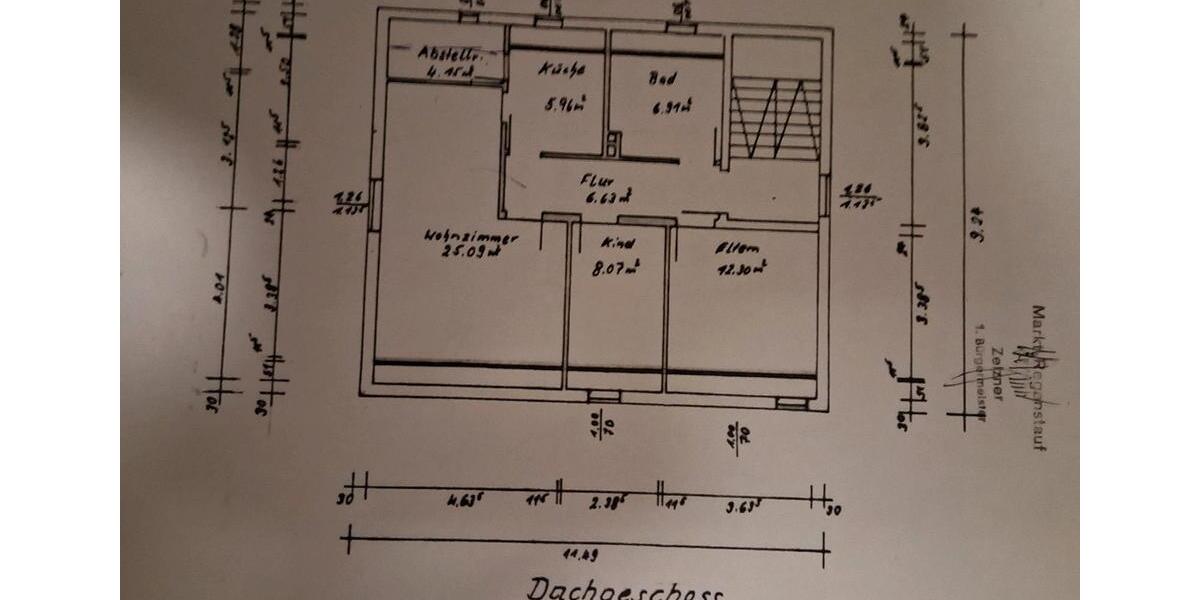 Dachgeschoßwohnung Regenstauf - 3 Zimmer, 65 m&sup2;, 913&euro; | Angebot:26698854