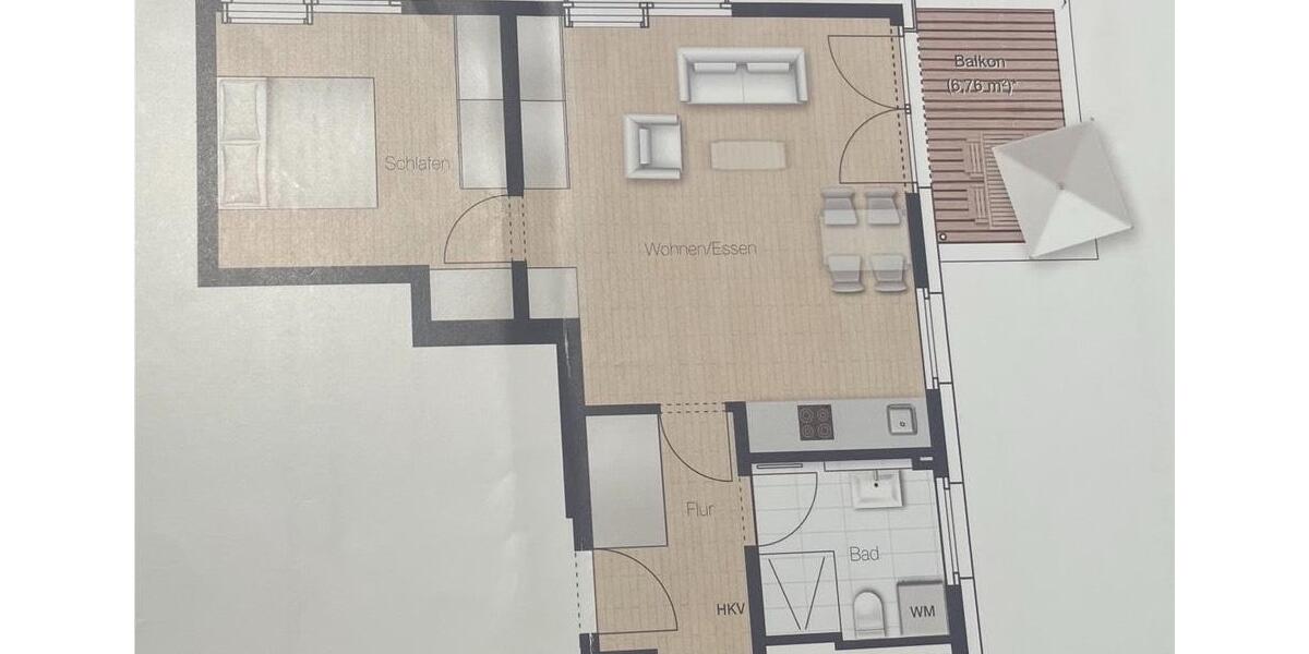 Etagenwohnung Regensburg Brandlberg - 2 Zimmer, 57 m&sup2;, 1.160&euro; | Angebot:26418708