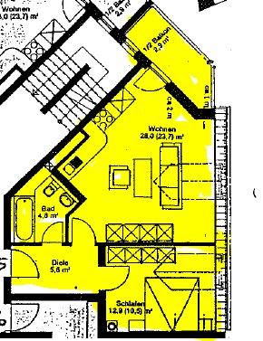 Etagenwohnung Neutraubling - 2 Zimmer, 51 m&sup2;, 218.000&euro; | Angebot:26201530