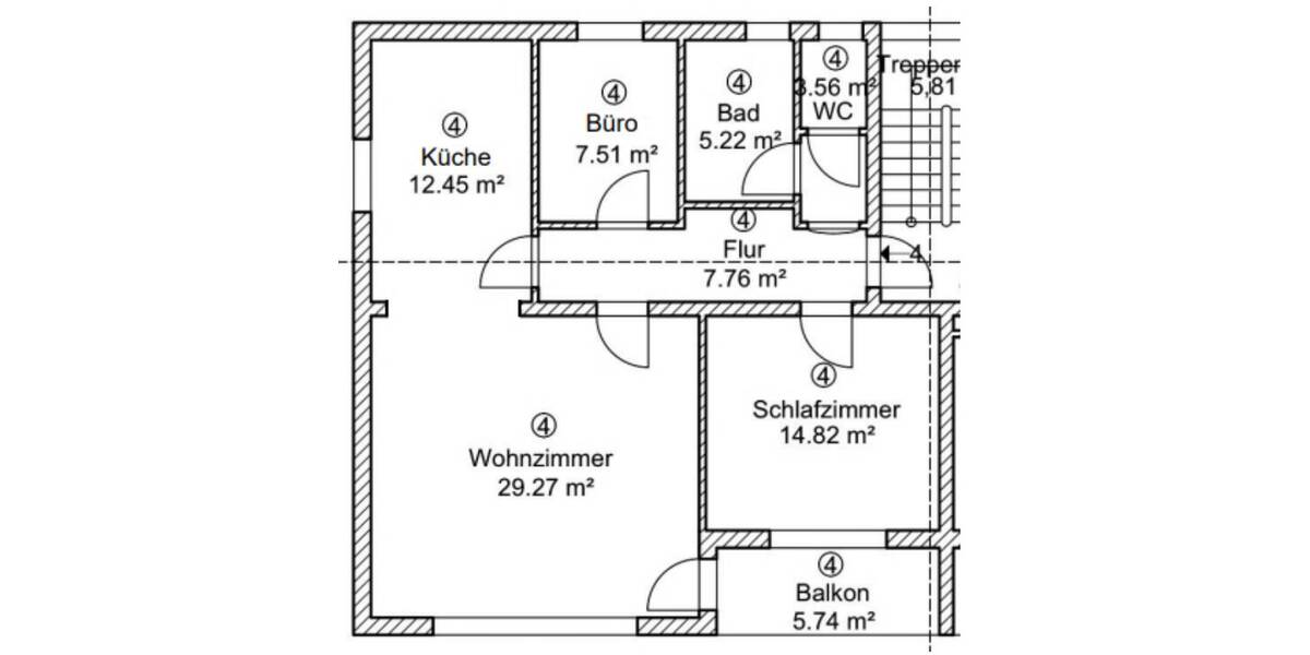 Etagenwohnung Tegernheim - 3 Zimmer, 83 m&sup2;, 390.000&euro; | Angebot:25749977