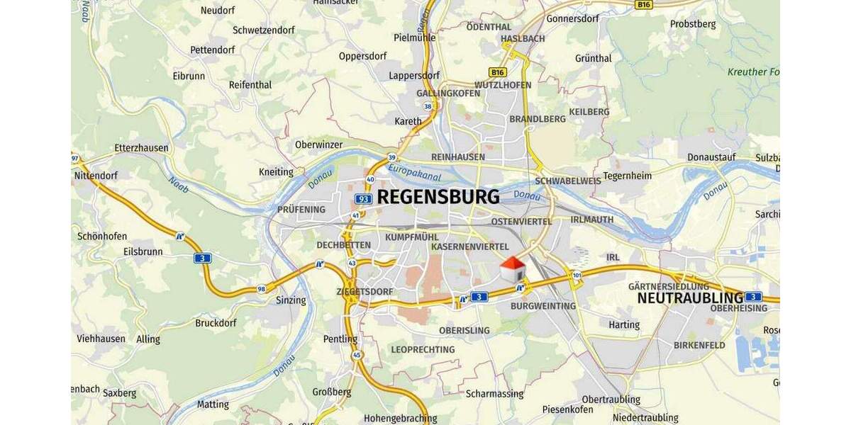 Etagenwohnung Regensburg Kasernenviertel - 2 Zimmer, 58 m&sup2;, 249.000&euro; | Angebot:25702586