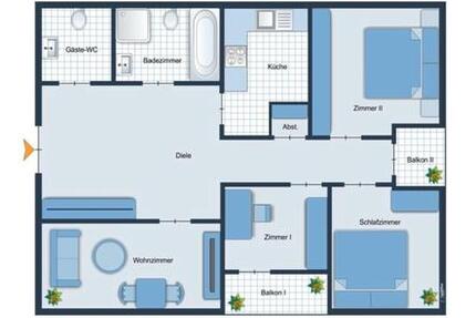 Wohnung Neutraubling - 4 Zimmer, 89 m&sup2;, 270.000&euro; | Angebot:24126609