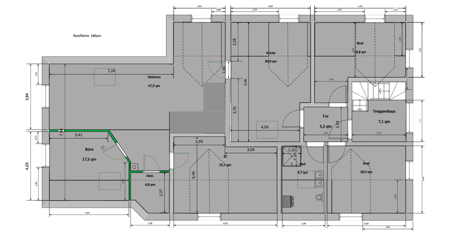 Dachgeschoßwohnung Geiselhöring - 5 Zimmer, 160 m&sup2;, 1.270&euro; | Angebot:25137741