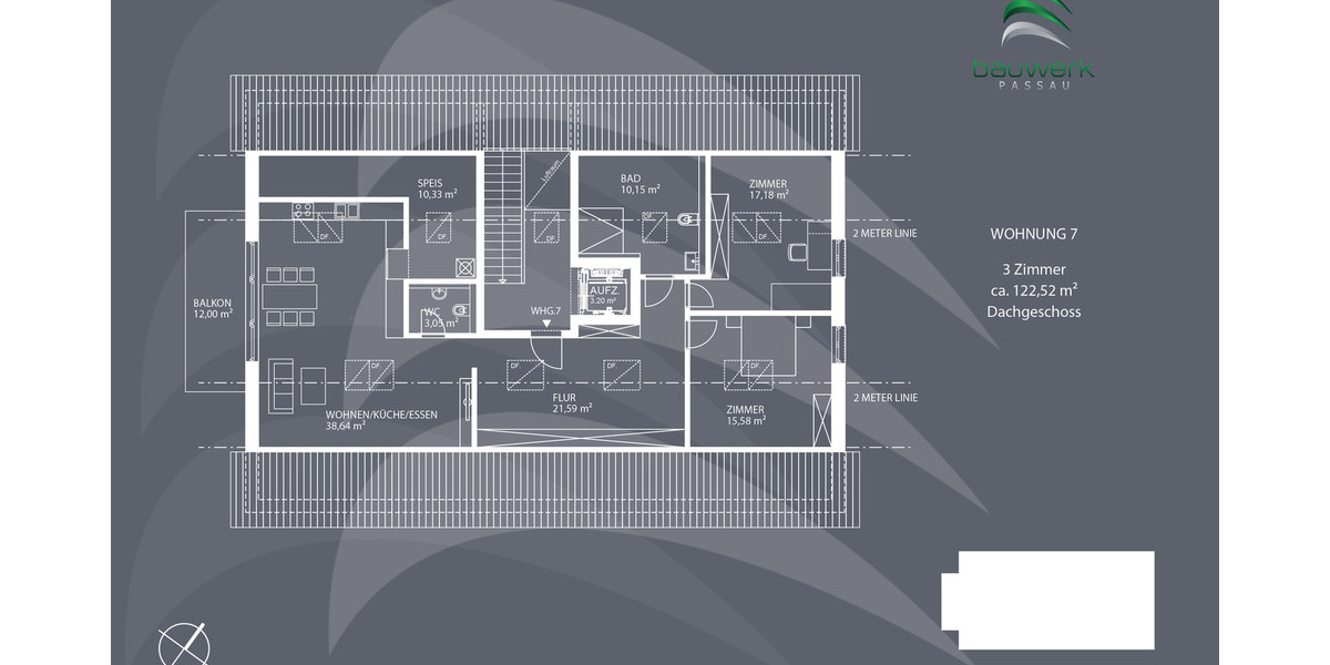 Etagenwohnung Donaustauf Sulzbach - 3 Zimmer, 122 m&sup2;, 599.800&euro; | Angebot:25276731
