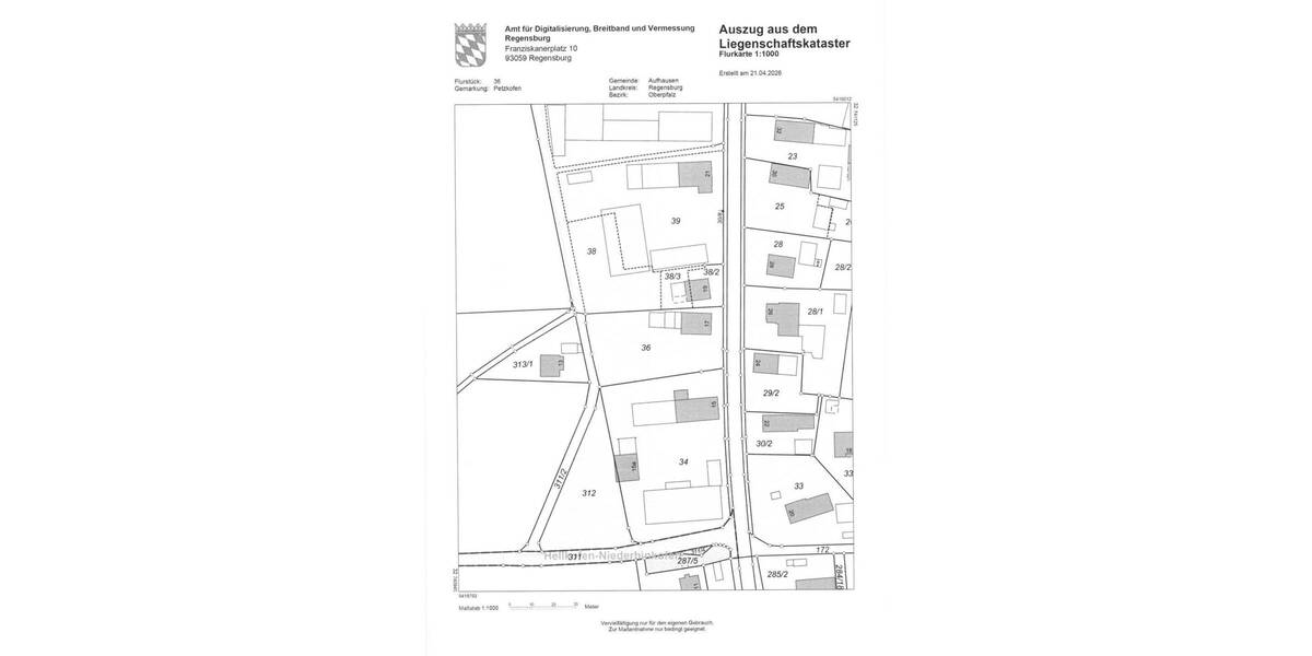 Grundstück Aufhausen Petzkofen - 449.000&euro; | Angebot:26276617