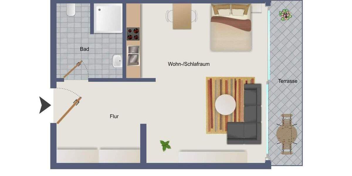 Zentrumsnahes Apartment im Regensburger Ostenviertel 1 zimmer