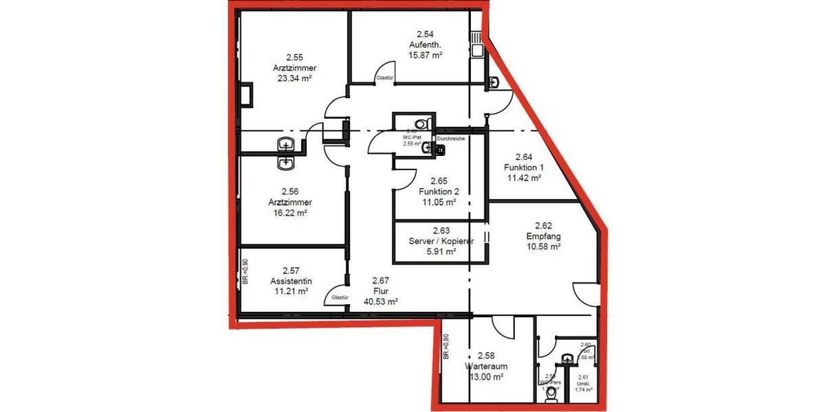 VB3560n Provisionsfreie, zentral gelegene Büro- oder Praxisfläche Regensburg - Zentrum zimmer