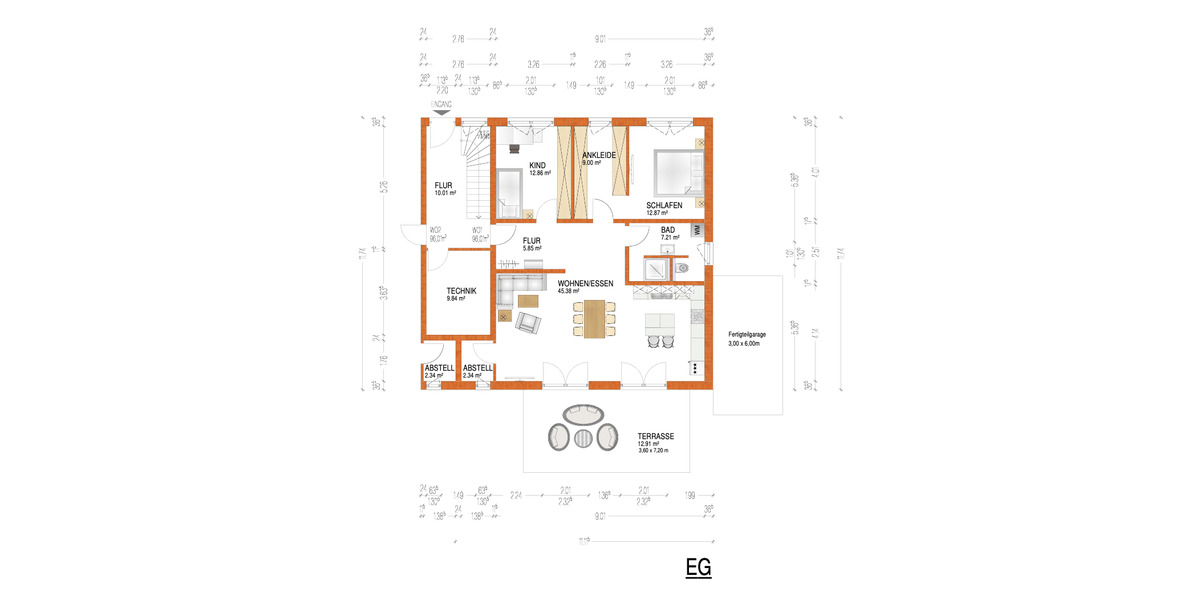 Etagenwohnung Langquaid - 4 Zimmer, 102 m&sup2;, 465.000&euro; | Angebot:26686051