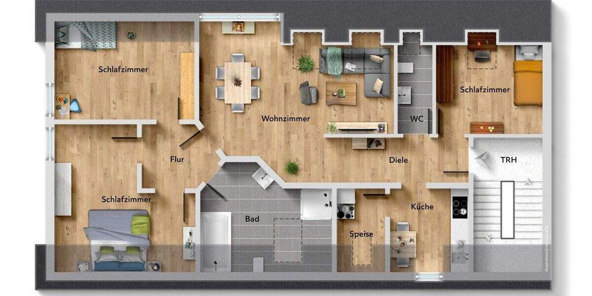 Etagenwohnung Nittendorf - 4 Zimmer, 104 m&sup2;, 299.000&euro; | Angebot:25702721