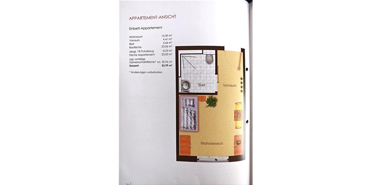 Etagenwohnung Sinzing - 1 Zimmer, 54 m&sup2;, 170.000&euro; | Angebot:26960008