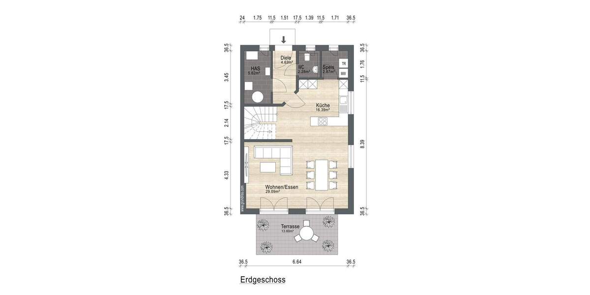 Doppelhaushälfte Lupburg - 5 Zimmer, 145 m&sup2;, 519.000&euro; | Angebot:25735405