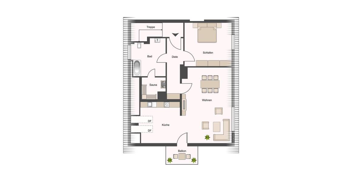 Etagenwohnung Regensburg Oberisling-Graß - 2 Zimmer, 54 m&sup2;, 229.000&euro; | Angebot:26176341