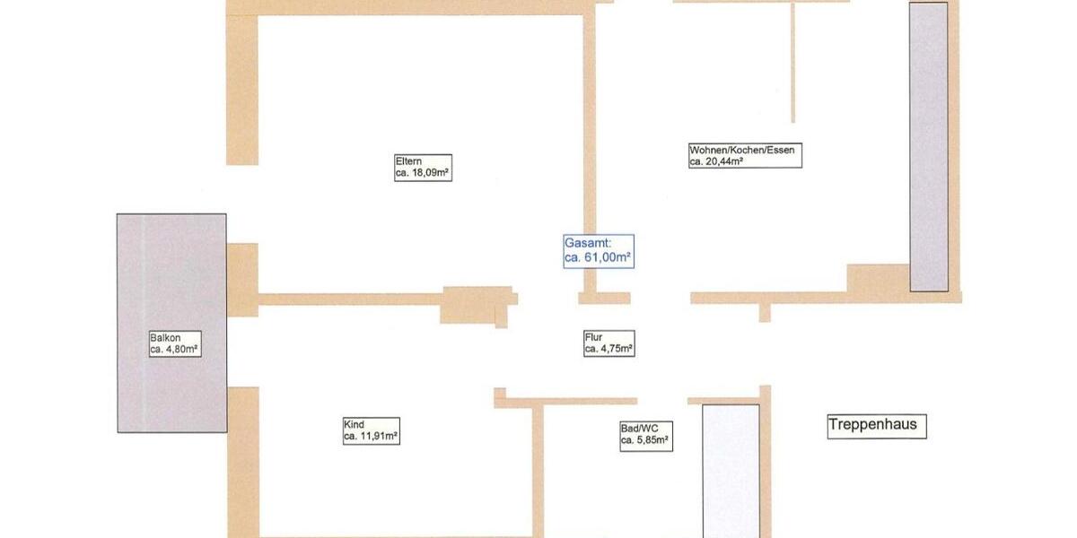 Dachgeschoßwohnung Regensburg Gallingkofen - 2.5 Zimmer, 61 m&sup2;, 280.000&euro; | Angebot:26626585