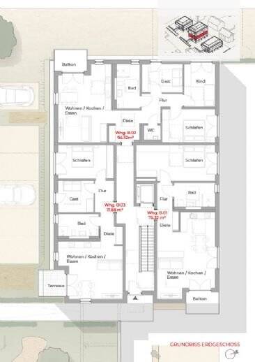 Etagenwohnung Burglengenfeld Wölland - 4 Zimmer, 95 m&sup2;, 468.000&euro; | Angebot:25747526