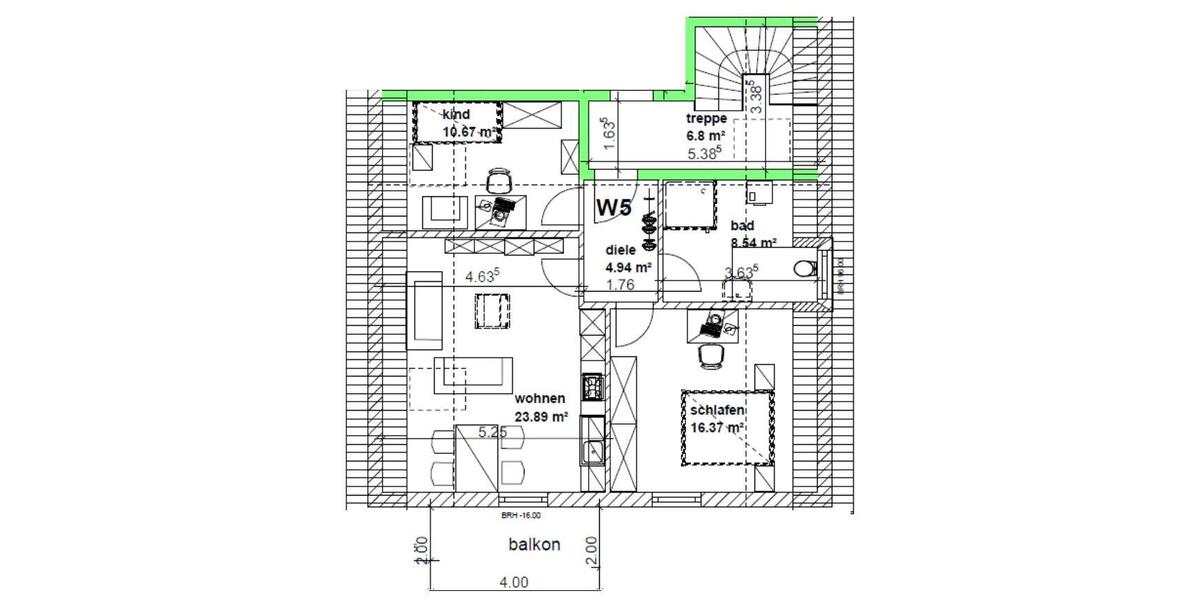 Dachgeschoßwohnung Regensburg Brandlberg - 3 Zimmer, 69 m&sup2;, 1.090&euro; | Angebot:24427775