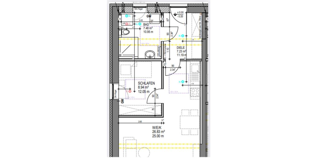 Erdgeschoßwohnung Wald - 2 Zimmer, 48 m&sup2;, 500&euro; | Angebot:26407144