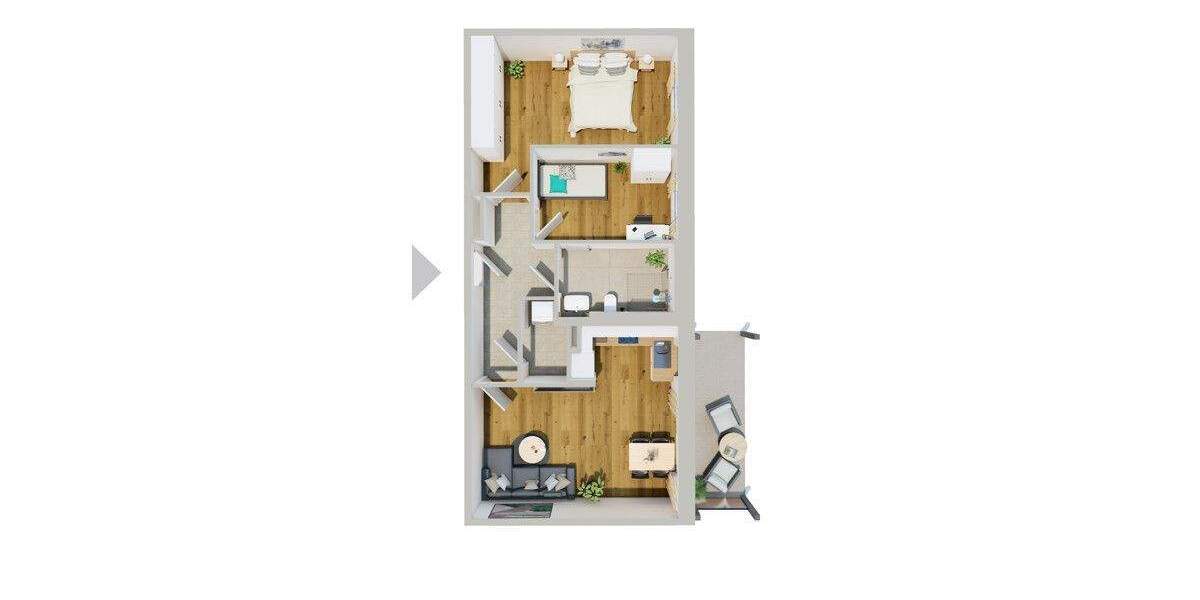 Etagenwohnung Abensberg Gaden - 3 Zimmer, 74 m&sup2;, 1.025&euro; | Angebot:25836653