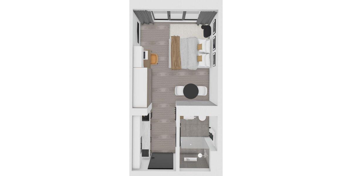 Etagenwohnung Regensburg Ganghofersiedlung - 1 Zimmer, 25 m&sup2;, 610&euro; | Angebot:27612598