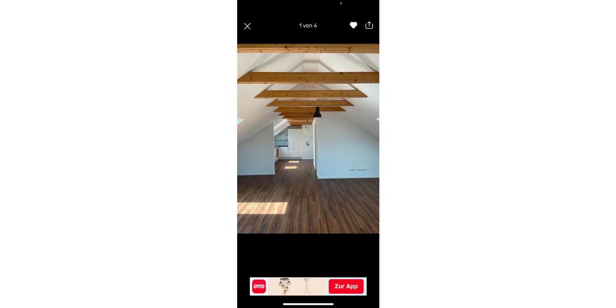 Dachgeschoßwohnung Regensburg Ganghofersiedlung - 2 Zimmer, 80 m&sup2;, 950&euro; | Angebot:26340122