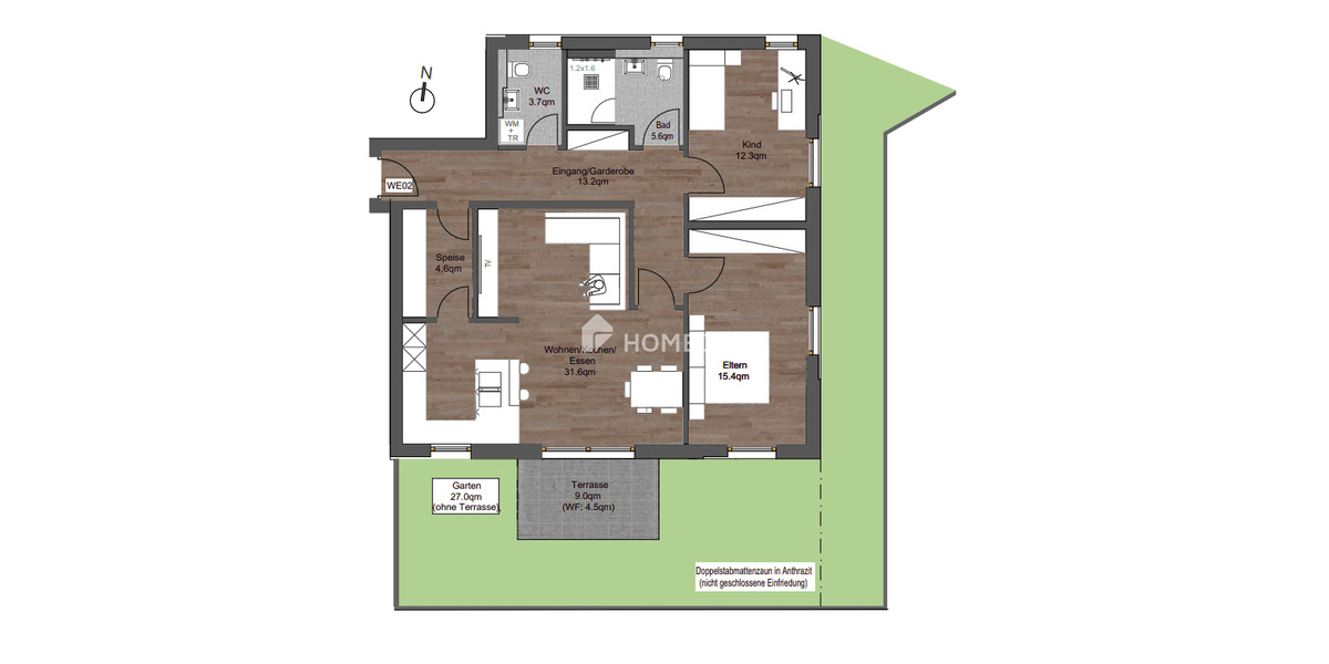 Etagenwohnung Mintraching (Wohnung B) Mangolding - 3 Zimmer, 67 m&sup2;, 379.000&euro; | Angebot:26703299