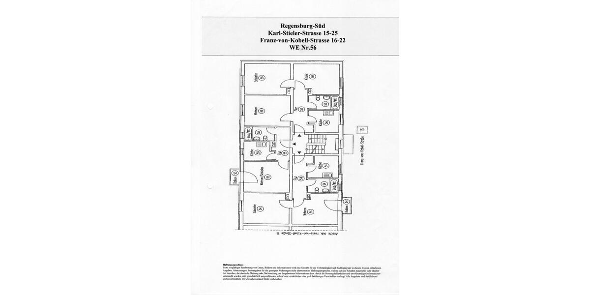 Etagenwohnung Regensburg Ganghofersiedlung - 3 Zimmer, 60 m&sup2;, 295.000&euro; | Angebot:27116816