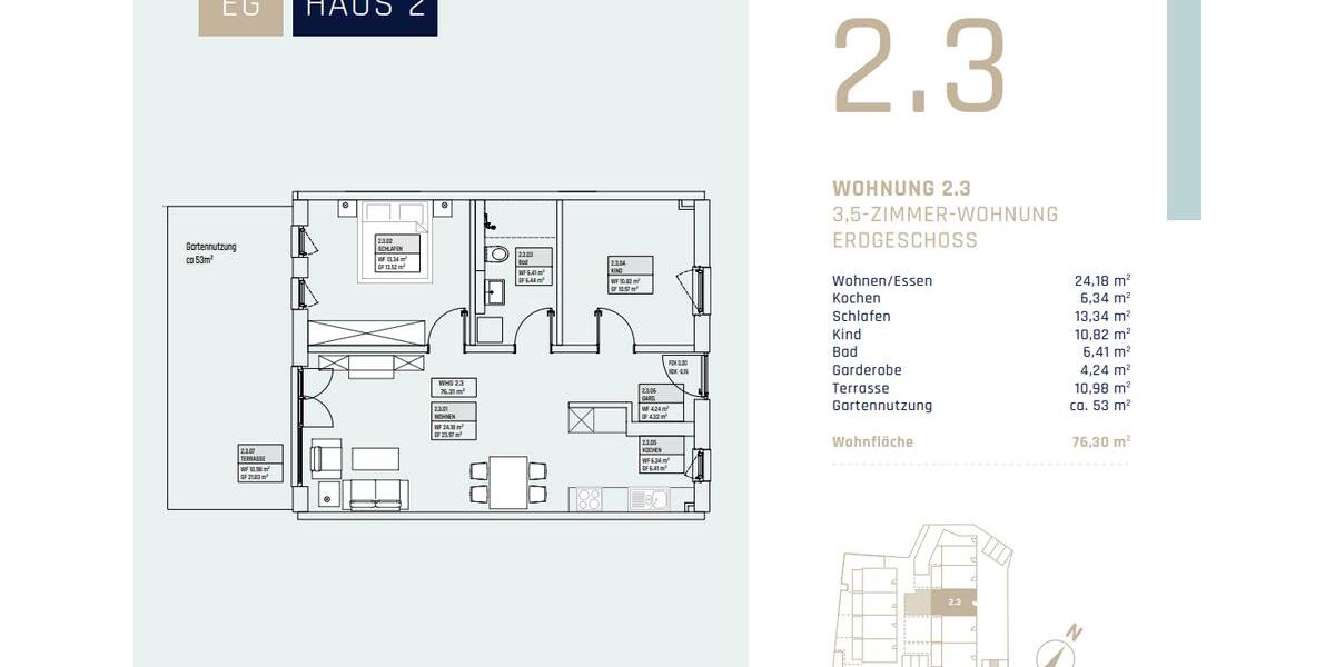 Erdgeschoßwohnung Saal an der Donau - 3 Zimmer, 76 m&sup2;, 915&euro; | Angebot:26634343